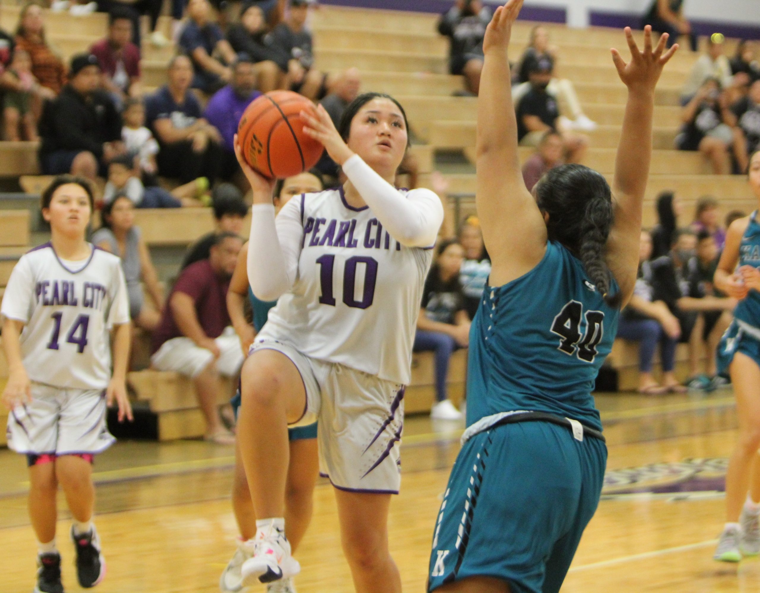 The Kapolei Hurricanes battle Pearl City to a 25-23 win in OIA Junior Varsity Girls Basketball
