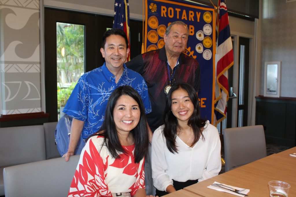 Punahou School senior and Aiea resident Kaelah Kimura receives Rotary Club of Pearlridge 2023 HRYF $5000.00 Scholarship