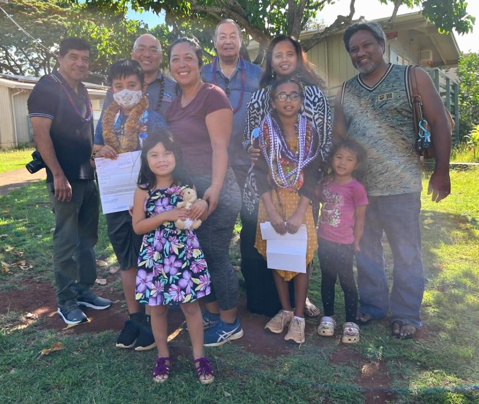 Waiau Elementary School ohana celebrates Rotary Club of Pearlridge Good Citizen Award winners