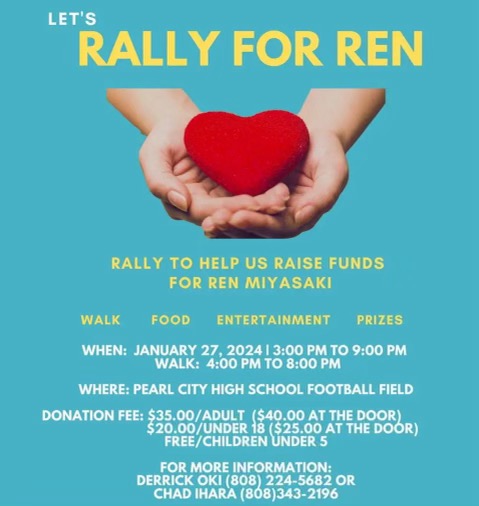 Charger in Need, please support the Rally For Ren Fundraiser