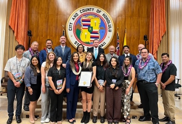 Pearl City High School Interact Club honored at Honolulu Hale