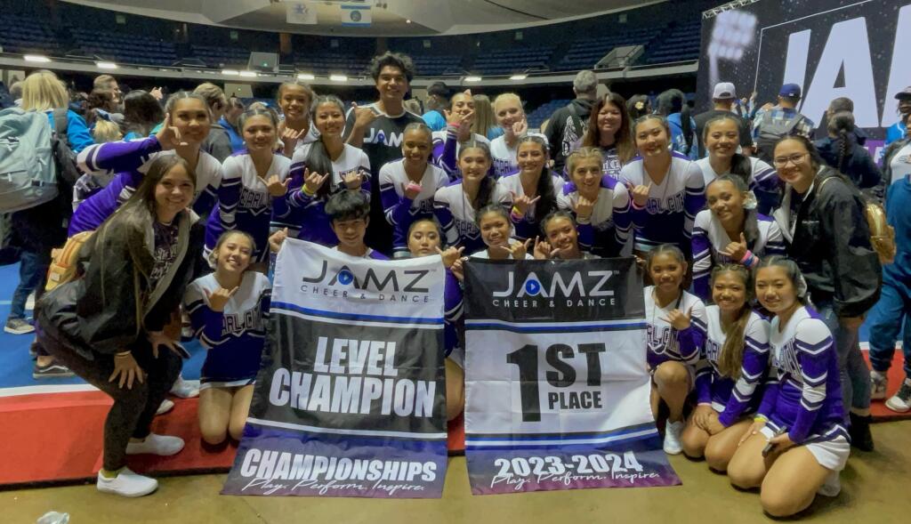 Pearl City Chargers win 2024 Jamz Palms & Pyramids Cheer Championship in Anaheim, California