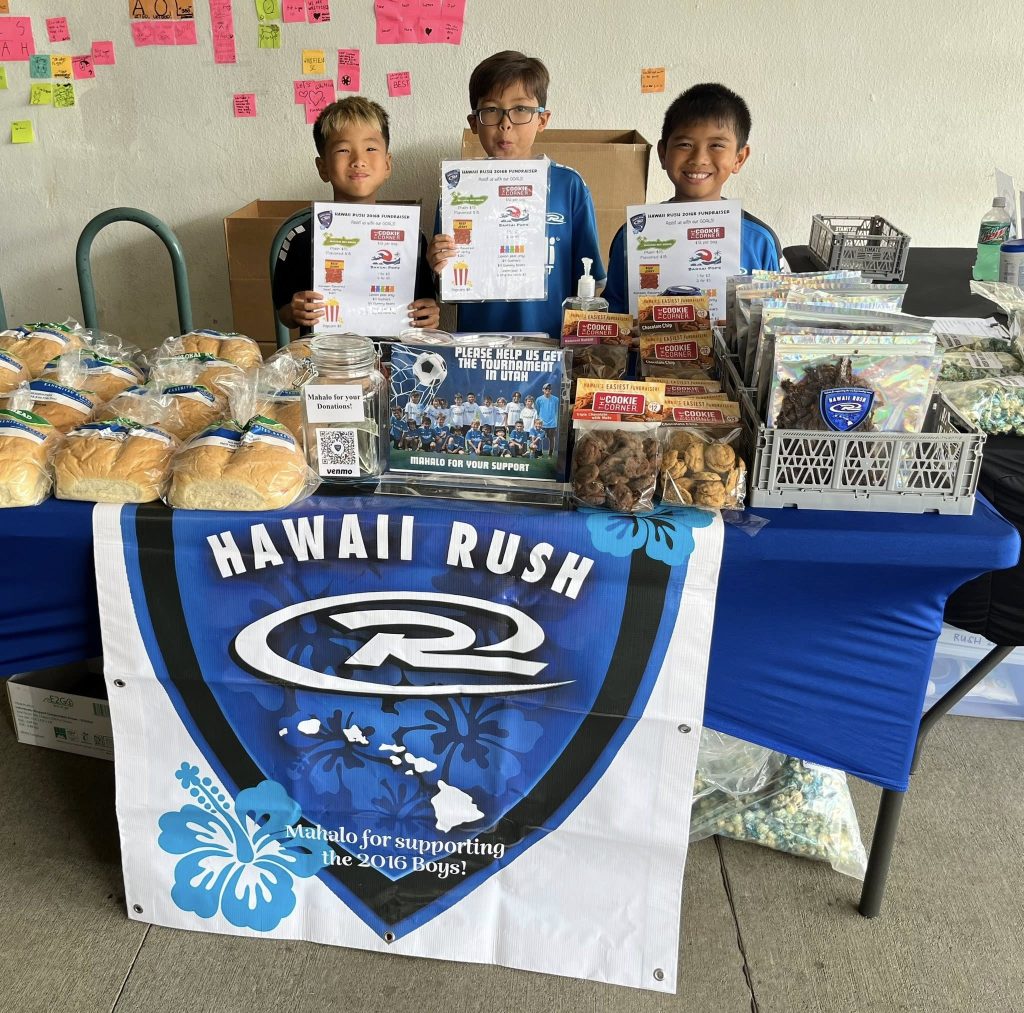 Check out RUSH SOCCER 2016 fundraiser today at the Pearl City Shopping Center