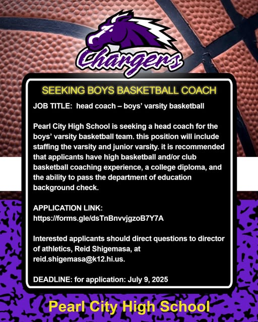 Head Coach Boys Volleyball. Apply at https://forms.gle/dsTnBnvvjgzoB7Y7A