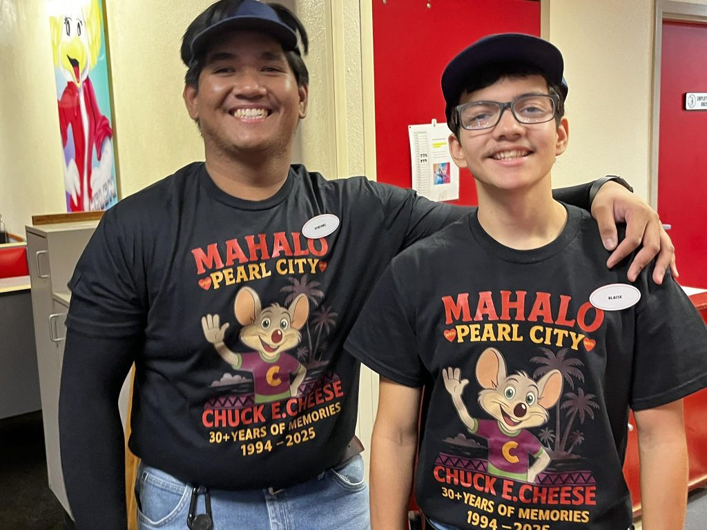 Aloha Chuck E. Cheese ohana at the Pearl City Shopping Center!