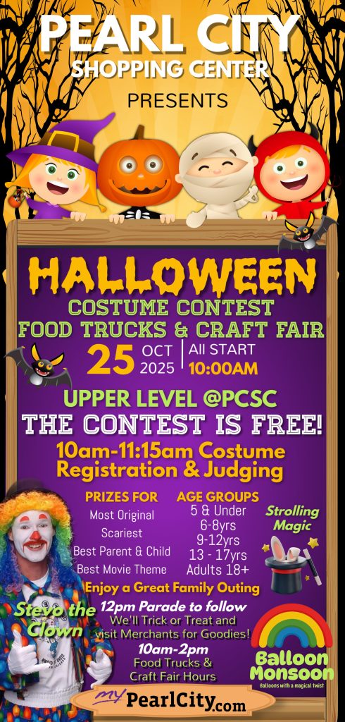 808 Craft & Gift Fair, Food Trucks set to partner with the Pearl City Shopping Center’s Annual Halloween Costume Contest on Saturday, October 25