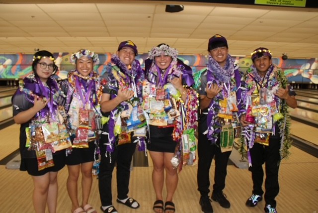 Pearl City Chargers Girls and Boys Bowling teams celebrate Senior Night