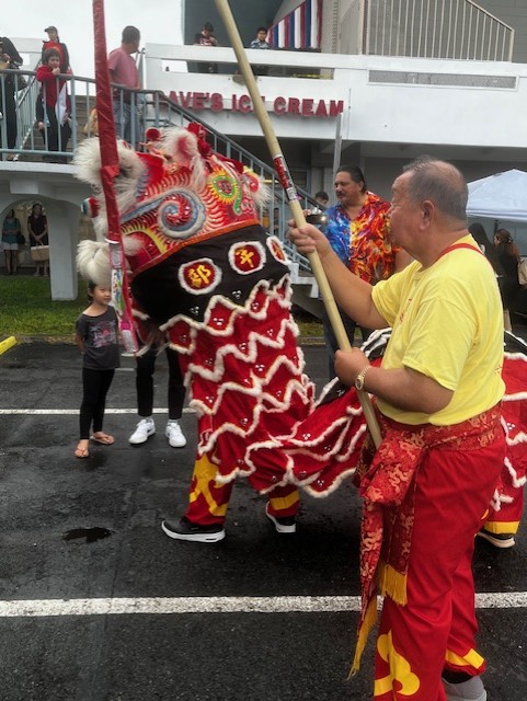 Pearl City Shopping Center celebrates the 2026 Chinese New Year, Year of the Horse, with a Lung Kong Physical Cultural Club Lion Dance Blessing