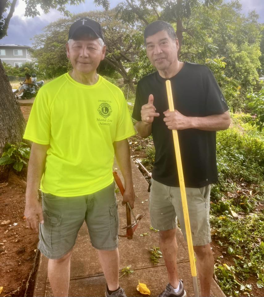 Mana Loa Nimitz Lions Club community volunteers continue their dedication to caring for the Aiea and Pearl City communities via green, environmental service projects