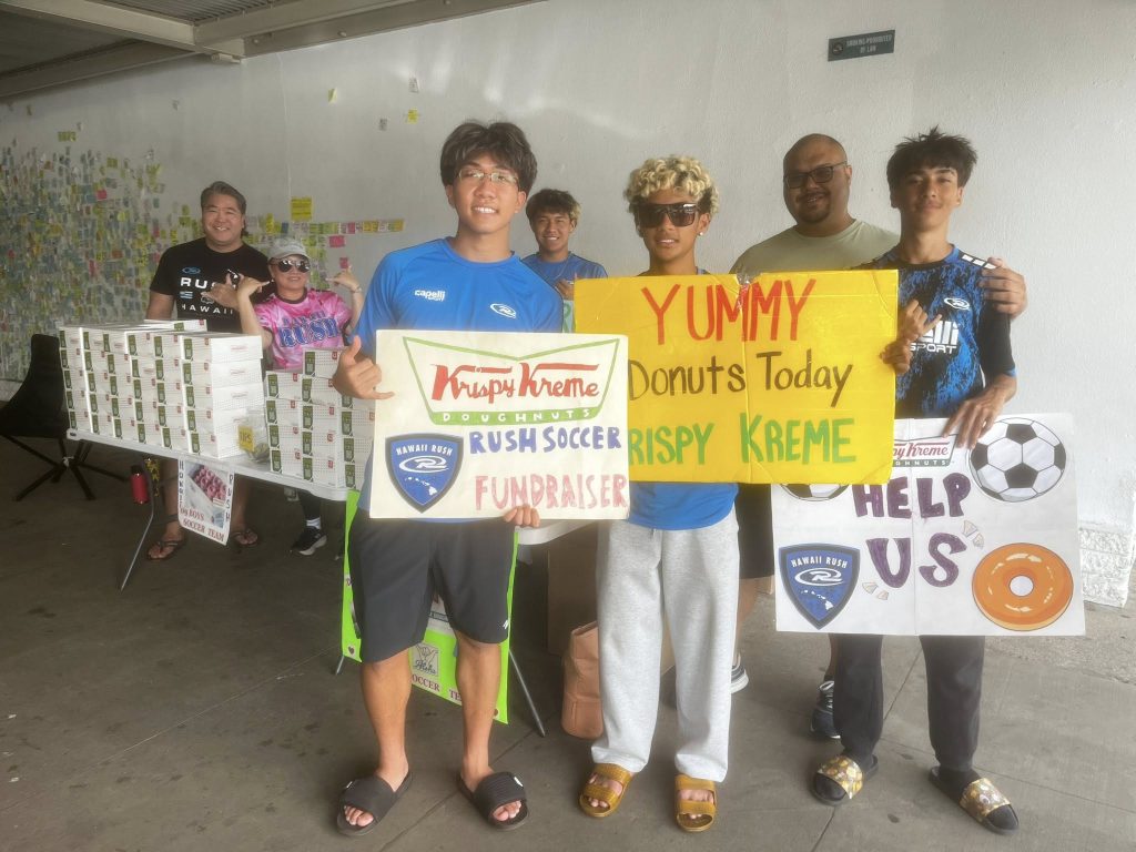 PLEASE SUPPORT HAWAII RUSH BOYS SOCCER 9U KRISPY KREME FUNDRAISER TODAY, SUNDAY, MAY 19 AT THE PEARL CITY SHOPPING CENTER!