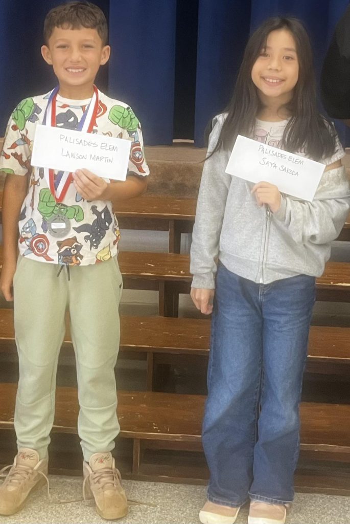 Congratulations to Good Citizen Awards recipients Lawson and Saya from Palisades Elementary School in Pearl City