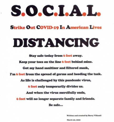 Social Distancing Message A special message: Social Distancing will keep us safe | MyPearlCity