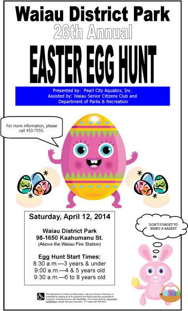 Waiau District Park Easter Egg Hunt this Saturday!