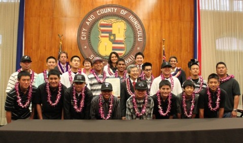 Pearl City Baseball State Champions honored at Honolulu Hale