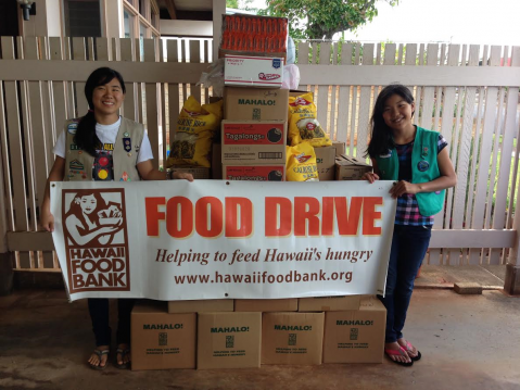 Congratulations Mia! 1,240  pounds collected for Hawaii Foodbank!